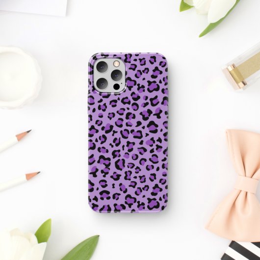 Leopard Print, luipspuiten, Paarse luipaard Case-Mate iPhone Case