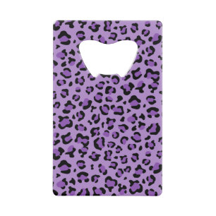 Leopard Print, luipspuiten, Paarse luipaard Creditkaart Flessenopener