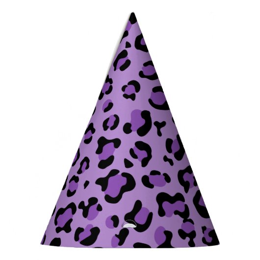 Leopard Print, luipspuiten, Paarse luipaard Feesthoedjes (Links)