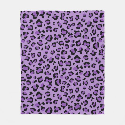 Leopard Print, luipspuiten, Paarse luipaard Fleece Deken (Voorkant)