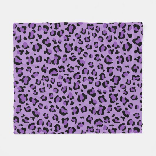 Leopard Print, luipspuiten, Paarse luipaard Fleece Deken (Voorkant (Horizontaal))
