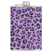 Leopard Print, luipspuiten, Paarse luipaard Heupfles (Voorkant)