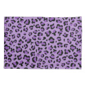 Leopard Print, luipspuiten, Paarse luipaard Kussensloop (Achterkant)
