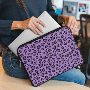 Leopard Print, luipspuiten, Paarse luipaard Laptop Sleeve