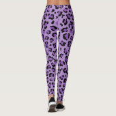 Leopard Print, luipspuiten, Paarse luipaard Leggings (Achterkant)