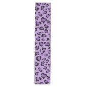 Leopard Print, luipspuiten, Paarse luipaard Medium Tafelloper (Voorkant)