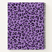 Leopard Print, luipspuiten, Paarse luipaard Notitieboek (Achterkant)