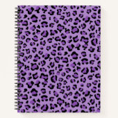 Leopard Print, luipspuiten, Paarse luipaard Notitieboek (Voorkant)