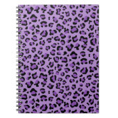 Leopard Print, luipspuiten, Paarse luipaard Notitieboek (Voorkant)