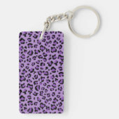 Leopard Print, luipspuiten, Paarse luipaard Sleutelhanger (achterkant)