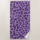 Leopard Print, luipspuiten, Paarse luipaard Strandlaken (Voorkant)