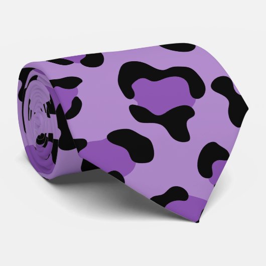 Leopard Print, luipspuiten, Paarse luipaard Stropdas (Opgerold)