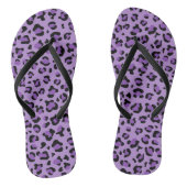 Leopard Print, luipspuiten, Paarse luipaard Teenslippers (Voetbed)