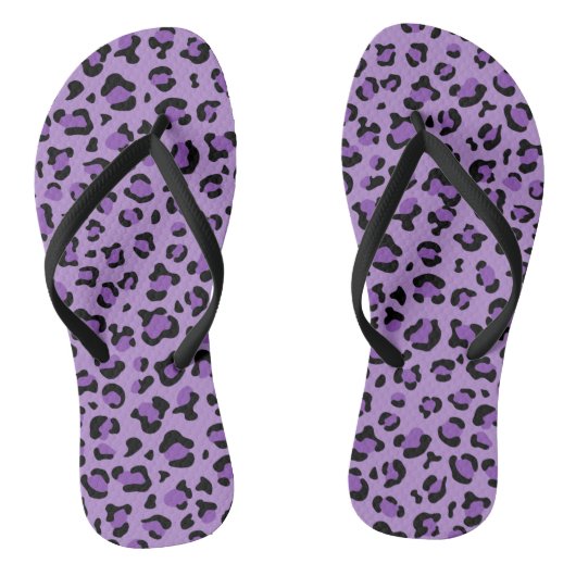 Leopard Print, luipspuiten, Paarse luipaard Teenslippers (Voetbed)