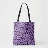 Leopard Print, luipspuiten, Paarse luipaard Tote Bag (Voorkant)