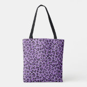 Leopard Print, luipspuiten, Paarse luipaard Tote Bag (Achterkant)