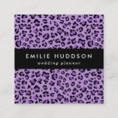 Leopard Print, luipspuiten, Paarse luipaard Vierkante Visitekaartje (Voorkant)