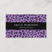 Leopard Print, luipspuiten, Paarse luipaard Visitekaartje (Voorkant)
