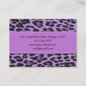 Leopard Print, luipspuiten, Paarse luipaard Visitekaartje (Achterkant)
