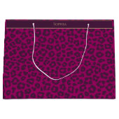 Leopard Print-Magenta Groot Cadeauzakje (Voorkant)