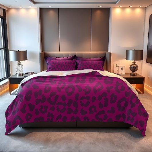 Leopard-Print Magenta- Kussensloop