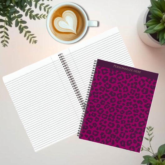 Leopard Print-Magenta Notitieboek