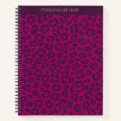 Leopard Print-Magenta Notitieboek (Voorkant)