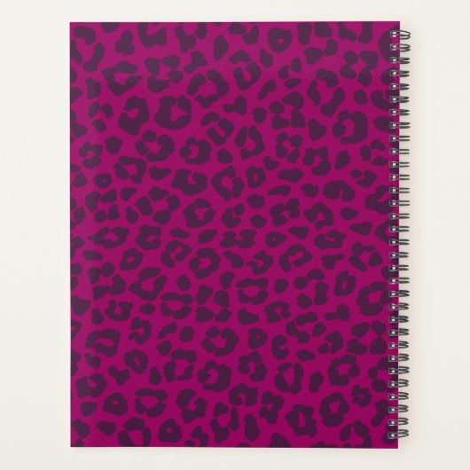 Leopard Print-Magenta Planner (Achterkant)