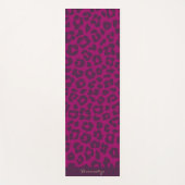 Leopard Print-Magenta- Yoga Mat (Voorkant)