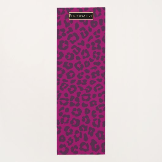 Leopard Print-Magenta- Yoga Mat (Achterkant)