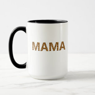 Leopard Print Mama Coffee Mok