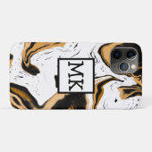 Leopard Print Marmer Swirls Fluid Art Abstract Case-Mate iPhone Case (Achterkant (horizontaal))