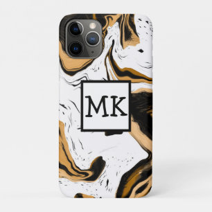 Leopard Print Marmer Swirls Fluid Art Abstract Case-Mate iPhone Case