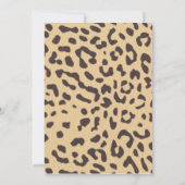 Leopard Print Martini Birthday Invitations Kaart (Achterkant)