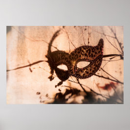 leopard print maschera poster bronzen tint