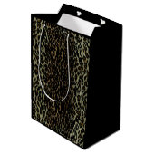 Leopard Print Medium Gift Bag Cadeauzakje (Achterkant Gekanteld)
