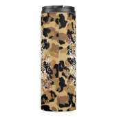 Leopard Print Messy Bun #Momlife Thermosbeker (Achterkant)