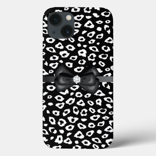 Leopard Print met Bow Case-Mate iPhone Case (Achterkant)