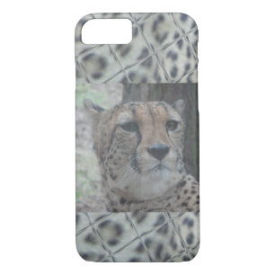 Leopard Print met Cute Leopard Face Phone Case