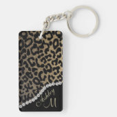 Leopard Print met Diamonds Sleutelhanger (achterkant)