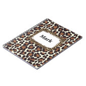 Leopard Print met naam Notitieboek (Linkerzijde)