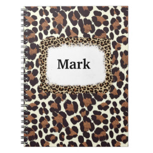 Leopard Print met naam Notitieboek