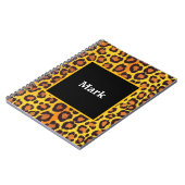 Leopard Print met naam Notitieboek (Linkerzijde)