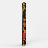 Leopard Print, met rood - aangepast iPhone5 hoesje (Achterkant/rechts)