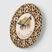 Leopard print mijn eerste grote klok (Hoek)