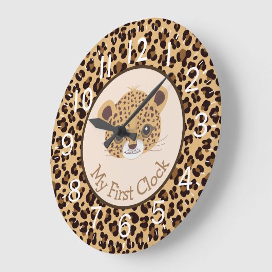 Leopard print mijn eerste grote klok (Hoek)