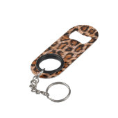 Leopard Print Mini Flessenopener (Achterkant Gekanteld)