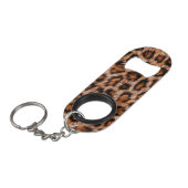 Leopard Print Mini Flessenopener (Voorkant Gekanteld)