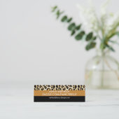 Leopard Print Mini Visitekaartje (Staand voorkant)