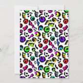 Leopard Print Modern Colorful Birthday Celebration Kaart (Achterkant)